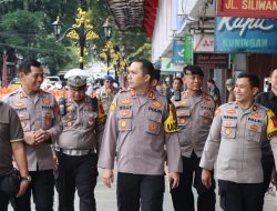 Kapolres Kuningan Monitoring Pengamanan Relokasi Pedagang Kaki Lima