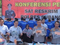 Polres Subang Ringkus Tiga Orang Pelaku Curanmor ber Senjata Api