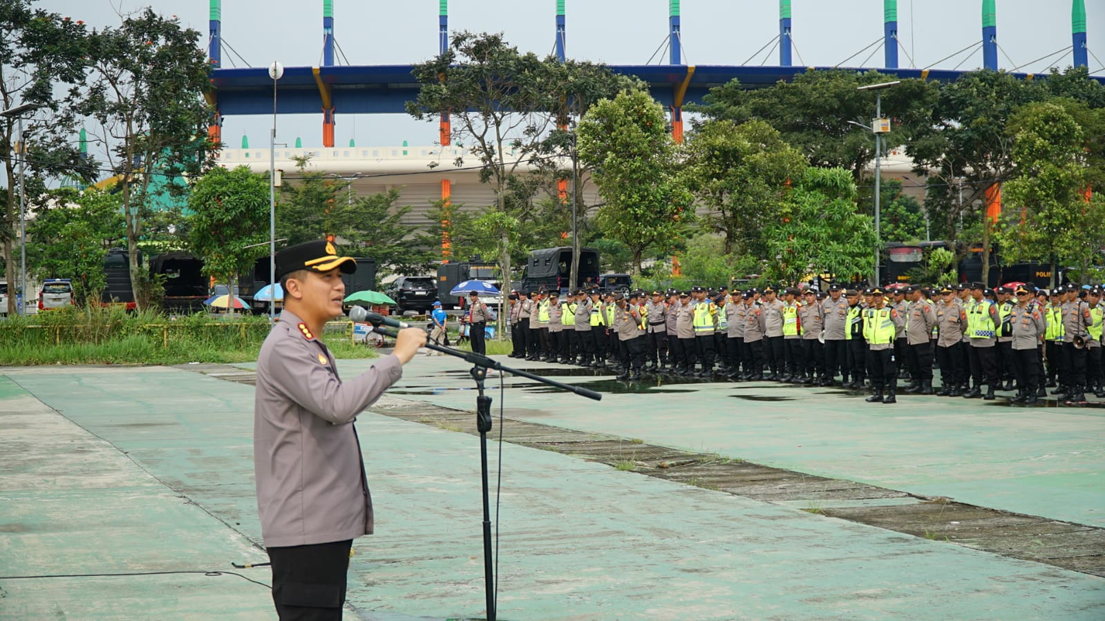 Ribuan Personil Gabungan Siap Amankan Pertandingan Persib Bandung vs Borneo FC di Si Jalak Harupat