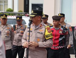 Wakapolres Majalengka Pimpin Apel Kesiapan Pengamanan Karnaval SCTV Peringatan Hari Jadi Kabupaten Majalengka ke-534