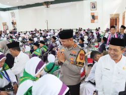 Kapolres Ciamis Hadiri Pelepasan Kloter Jamaah Haji Asal Ciamis ke Embarkasi Bekasi