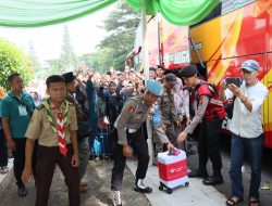 Polres Ciamis  Pengamanan dan Pengawalan Pemberangkatan Jemaah Haji Tahun 1445 H/2024 M