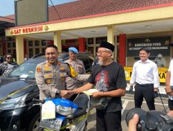 Kapolres Majalengka Serahkan Motor Hasil Curian ke Pemiliknya