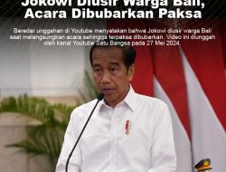 [SALAH] Jokowi Diusir Warga Bali, Acara Dibubarkan Paks