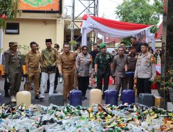 Polresta Cirebon Musnahkan Ribuan Miras Berbagai Merek Hasil KRYD dan Operasi Pekat