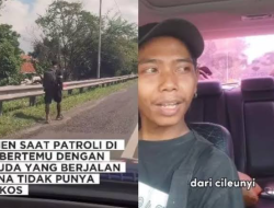 Viral Polisi Beri Tumpangan Pemuda Yang Berjalan Kaki di Tol