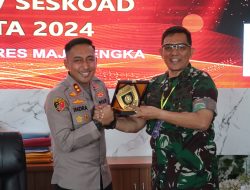 Kapolres Majalengka Menyambut Langsung Pasis Seskoad Dikreg LXIV Tahun Anggaran 2024 di Polres Majalengka