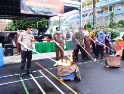 Komitmen Bersama Dalam Memberantas Kejahatan, Polres Ciamis dan Kejaksaan Negeri  Musnahkan Barang Bukti Kejahatan