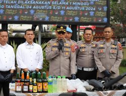 Polres Cianjur menggelar Konferensi Pers Hasil Operasi KRYD Selama Satu Minggu Terakhir