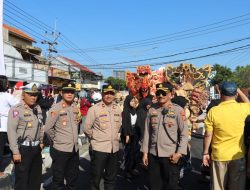 Wakapolres Majalengka Pimpin Pengamanan Kirab Budaya Indonesia Maju 2024