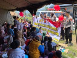 Polisi Bergerak Cepat Pasca Gempa, lakukan Trauma Healing untuk Warga Terdampak