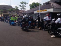 Jalin Silaturahmi dan Jaga Kondusifitas Jelang Pilkada, Polres Ciamis Gelar Bhayangkara-Journalist Touring