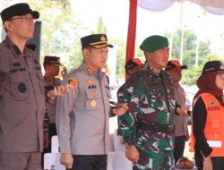 Sinergi Jaga Warga Dari Bencana Hidrometeorologi, Kapolres Bersama Forkopimda Indramayu Gelar Apel Kesiapsiagaan