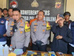 Polres Majalengka Bongkar Home Industri  Bahan Baku Tembakau Sintetis