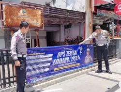 Operasi Zebra Lodaya 2024, Polres Sukabumi Kota Pasang Puluhan Spanduk Sosialisasi