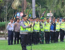 Polres Subang Turunkan Ratusan Personel Amankan Debat Pertama Calon Bupati dan Wakil Bupati Subang