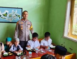 Kapolres Kuningan Berikan Makan Siang Gratis untuk Siswa Berkebutuhan Khusus