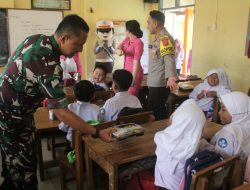 Polres Majalengka dan Kodim 0617/Majalengka Bagikan Makan Siang Bergizi Gratis, Wujudkan Indonesia Emas 2045