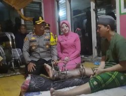 Polres Sukabumi Berikan Bantuan Kursi Roda untuk Korban Kecelakaan