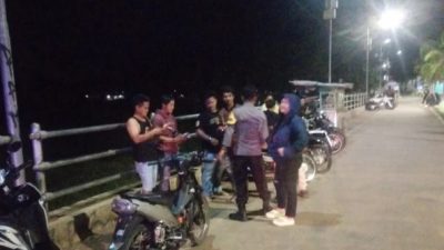 Polsek Wado Patroli Rutin Cegah Kriminalitas Di Seputaran Jembatan Cinta