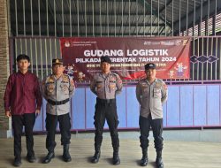 Ops Mantap Praja, Polres Ciamis Siagakan Anggota Pengamanan di Gudang Logistik KPU