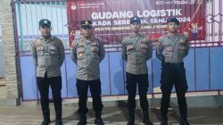 Ops Mantap Praja, Polres Ciamis Siagakan Anggota Pengamanan di Gudang Logistik KPU