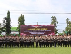 Polres Kuningan Gelar Apel Pergeseran Pasukan Pengamanan Pilkada Serentak 2024