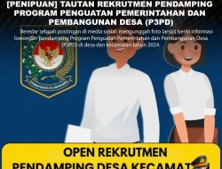 KLARIFIKASI HOAX – IMPOSTER CONTENT [PENIPUAN] TAUTAN REKRUTMEN PENDAMPING PROGRAM PENGUATAN PEMERINTAHAN DAN PEMBANGUNAN DESA (P3PD)