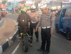 Polres Cianjur Razia Knalpot Brong, Beri Tilang dan Teguran