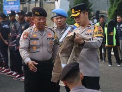 Polres Garut Cek Kelengkapan Personel Tugas di TPS