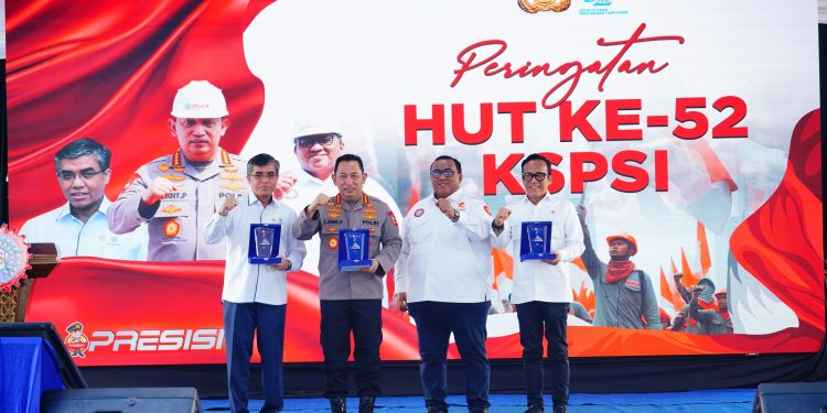 Hadiri HUT ke-52 KSPSI, Kapolri Apresiasi Perjuangan dan Dorong Peningkatan Keterampilan Buruh