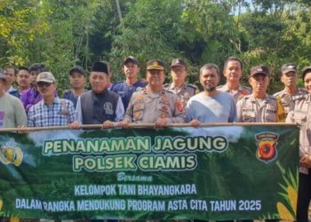 Polres Ciamis dan Warga Tanam Jagung, Dukung Ketahanan Pangan Nasional
