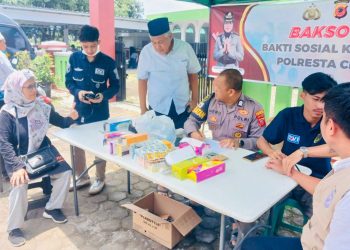 Polresta Cirebon Gelar Bakti Sosial Kesehatan, Puluhan Warga Antusias Periksa Kesehatan