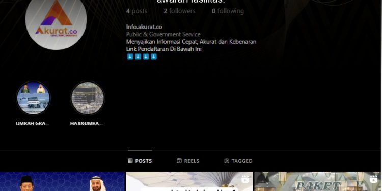 [PENIPUAN] Akun Instagram Akurat.co