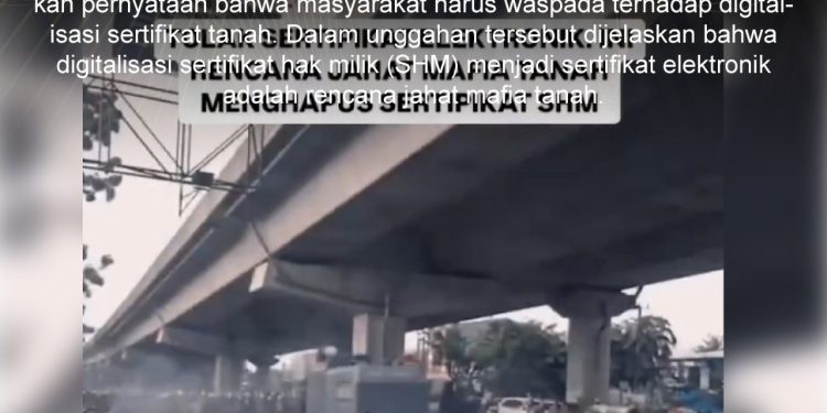 [HOAX] SERTIFIKAT ELEKTRONIK RENCANA JAHAT MAFIA TANAH