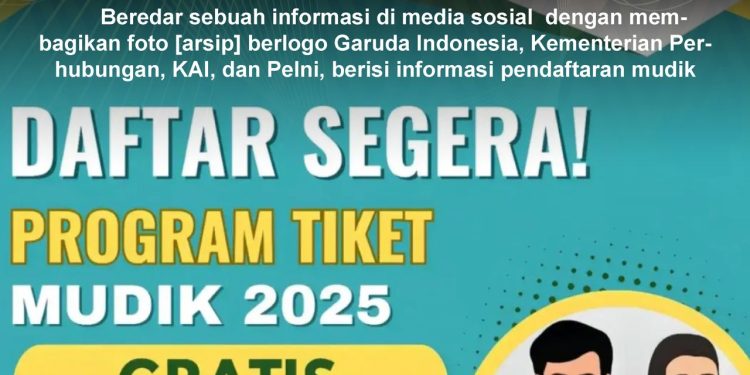 KLARIFIKASI HOAX – FABRICATED CONTENT [PENIPUAN] Tautan Pendaftaran Program Mudik Gratis