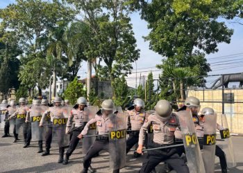 Polres Garut Gelar Latihan Dalmas Antisipasi May Day