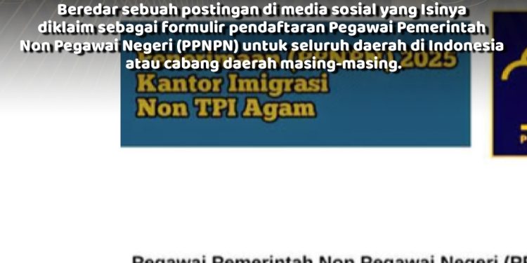 KLARIFIKASI HOAX – FABRICATED CONTENT [PENIPUAN] Tautan Loker Pegawai Pemerintah Non Pegawai Negeri (PPNPN)