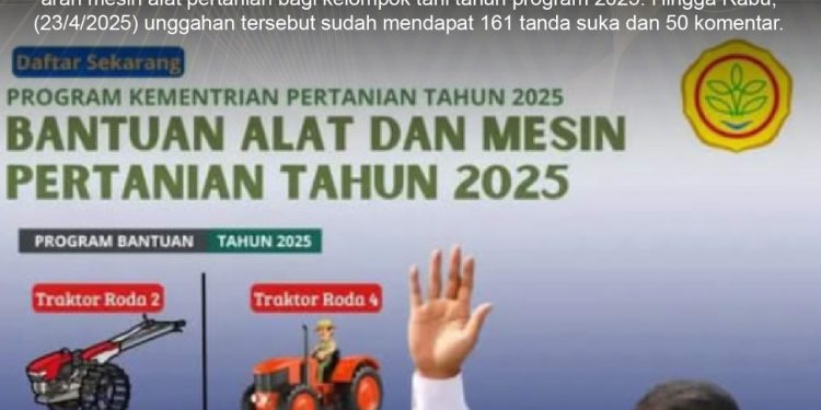 [PENIPUAN] Tautan Pendaftaran Program “Bantuan Alat Dan Mesin Pertanian”
