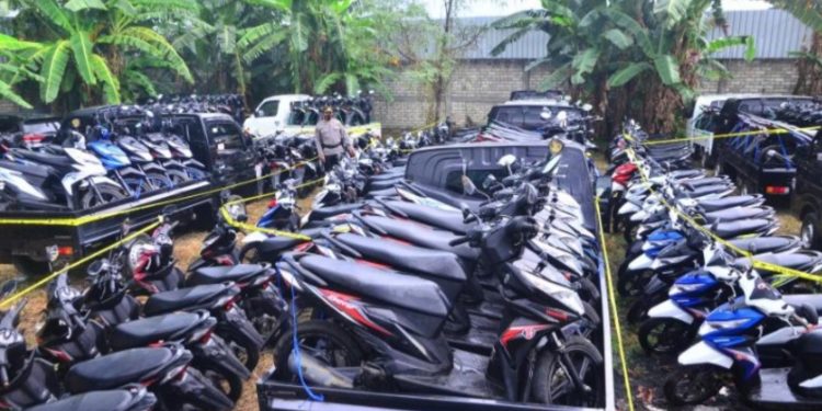 Polisi Gerebek Lahan Kosong, 26 Motor Tak Berdokumen Diamankan
