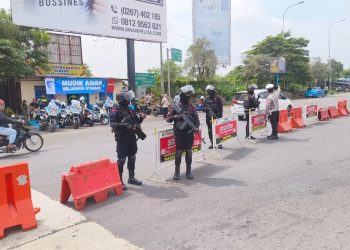 Pastikan Keamanan Dan Kelancaran Arus Mudik, Sat Brimob Polda Jabar Lakukan Patroli