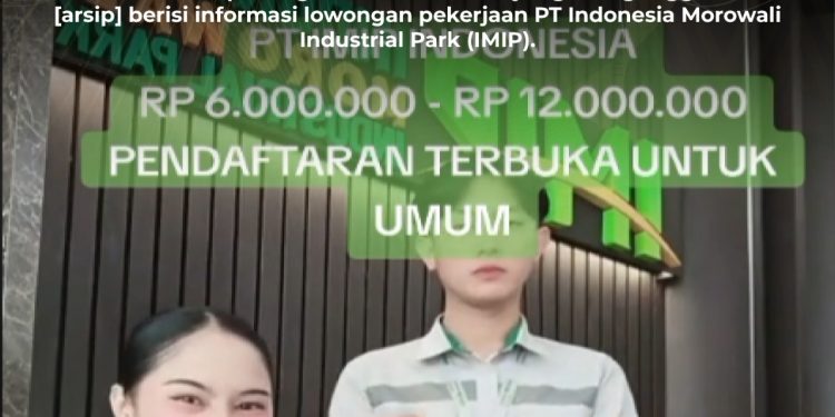 KLARIFIKASI HOAX – FABRICATED CONTENT [PENIPUAN] Tautan “Lowongan Kerja Indonesia Morowali Industrial Park (IMIP)