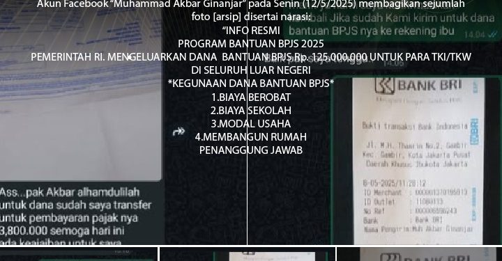 [PENIPUAN] Ada Bantuan Tunai untuk TKI dari BPJS Kesehatan