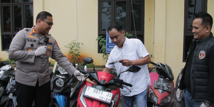 Polres Purwakarta Kembalikan Motor Curian, Wujud Pelayanan Prima Kepada Masyarakat