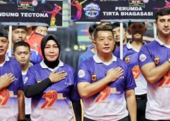 Polresta Bandung Gelar Turnamen Voli Kapolresta Bandung Cup 2025, Semarakkan HUT Bhayangkara ke-79