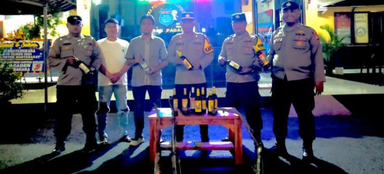 Polsek Pagaden Polres Subang Gelar KRYD, Amankan Miras dan Knalpot Brong