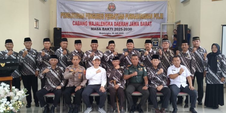 Polres Majalengka Hadiri Pengukuhan Pengurus Baru Persatuan Purnawirawan Polri Cabang Majalengka