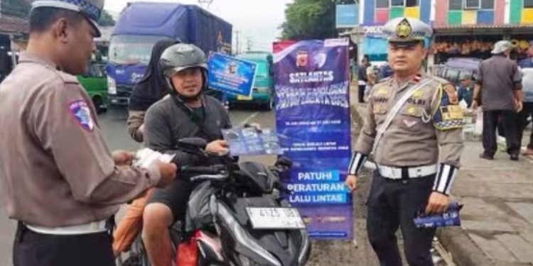 Ratusan Pelanggar Lalu Lintas Terjaring Operasi Patuh Lodaya 2025 di Sukabumi