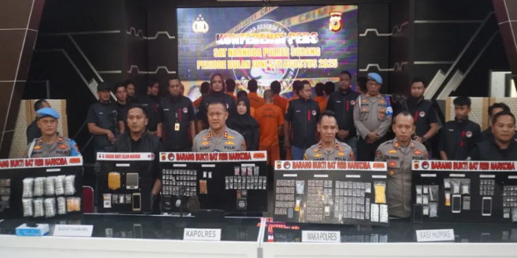 Polres Subang Ungkap 20 Kasus Narkoba dalam Tiga Bulan, Amankan Puluhan Tersangka dan Ribuan Barang Bukti