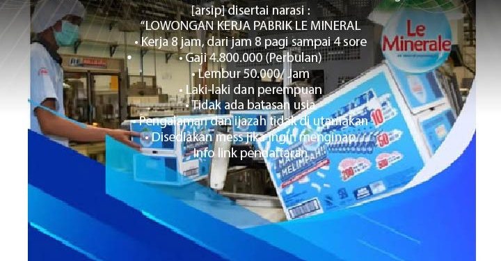 [PENIPUAN] Tautan Pendaftaran Lowongan Kerja Le Minerale